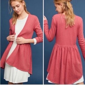 T.la Anthropologie Peplum Cardigan